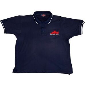 Air National Guard Polo Shirt Size Large Navy Short Sleeve Embroidered Logo